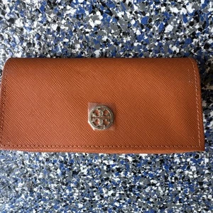 Tory Burch Large Orange Magnetic Sunglasses Eyeglasses Case Read Description - Picture 1 of 7