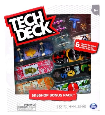 TECH DECK SK8SHOP BONUS PACK, ALMOST 6 MINI SKATEBOARD DECKS - NEW! - Image 1 of 2