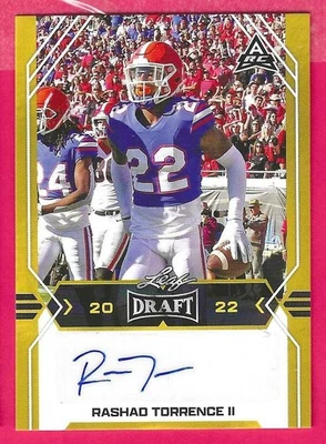 2022 Leaf Draft Rashad Torrence II  Autograph Florida Gators, Los Angeles Rams - Image 1 of 4