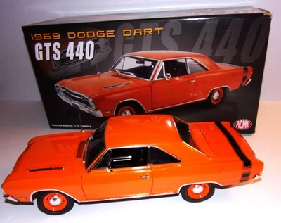Acme 1969 道奇 DART GTS 440 - 橙色 1: 18 比例 456 of 786 全新阅读说明 — 第 1/4 张图片