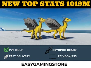 🔥ARK Survival Ascended PvE | PC/XBOX/PS5 | Top Stats Drakeling 1019m Lvl 362 - Picture 1 of 10