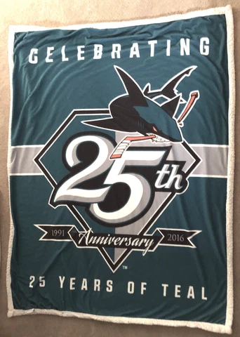 SAN JOSE SHARKS LIMITED EDITION 25TH ANNIVERSIRY 2016  FLEECE THROW Cover