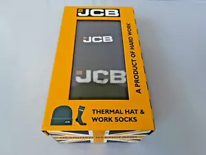 Bundle JCB Work Socks And Thermal Winter Hat Set Box Gift Set - Picture 1 of 5