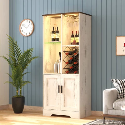 Farmhouse Modern Liquor Cabine For Living Rooms Liquor Cabine - Image 1 of 4