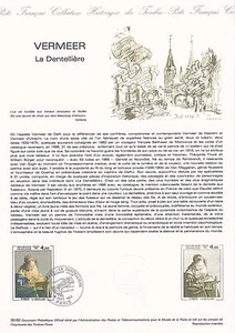 Document Philatélique 1er Jour : 30 1982 - Vermeer La Dentellière - Picture 1 of 1