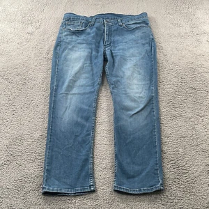Levis 514 Jeans Mens 36x30 Blue Denim Straight Fit Wash Casual Comfort - Picture 1 of 12