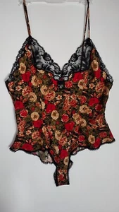 VINTAGE CHRISTIAN DIOR ILGWU GRÖSSE MEDIUM 100 % SEIDE GEBLÜMT SCHWARZ BORTE SPITZE OFFEN - Bild 1 von 14