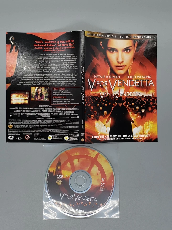 V For Vendetta (DVD, Widescreen) No Case No Tracking - Image 1 of 1