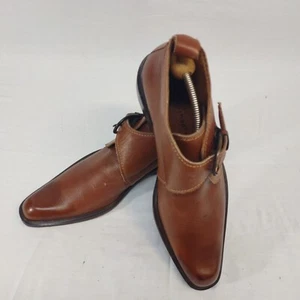 Donald Pliner 120 Rawhide Men's 14M Brown Calf Leather Ankle Boots Made in Italy - Picture 1 of 11