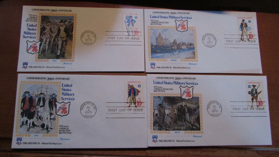 1975 Philadelphia First Day Issue Cover 200th Anniversary Lot of 4 - Image 1 of 4