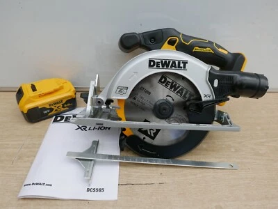 DeWalt DCS565 18V 165mm Brushless Circular Saw Bare Unit + DCB184 5AH Battery - Image 1 of 4
