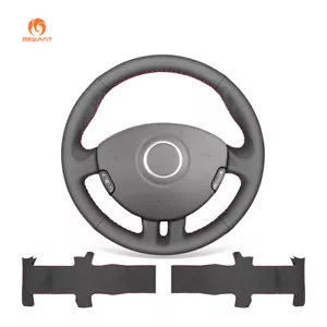 Costura manual cuero sintético coche cubierta volante para Renault Clio 3 2005-2012 - Imagen 1 de 9