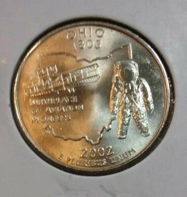 2002 Ohio D State Quarter - BU - Uncirculated - Image 1 of 2