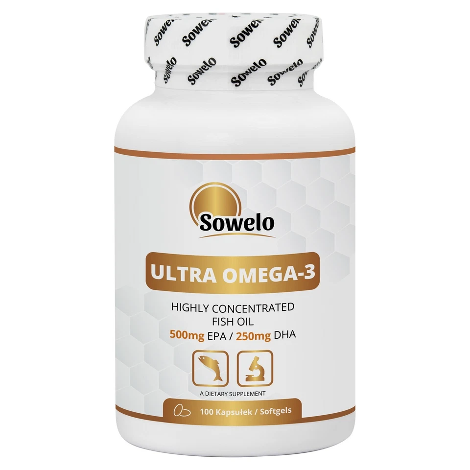 Omega 3 – Softgels – EPA 500mg & DHA 250mg – Cuore & Cervello – Sowelo - Immagine 1 di 4