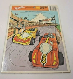 Vintage 1986 Hot Wheels Mattel Frame-Tray Puzzle Cardboard 3 to 7 Years - Picture 1 of 10