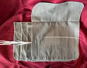 Set of 4  6 Slot Place Setting Anti Tarnish Cloth Bags Roll Flatware Storage Exc - Picture 1 of 2