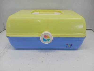 DE COLECCIÓN CABOODLES 5626 ORGANIZADOR MAQUILLAJE ESTUCHE DE VIAJE ESPEJO 2 NIVELES AMARILLO PÚRPURA  Foto 1 de 4