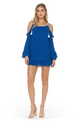 NUEVO CON ETIQUETAS ROJO CARTER Grande Hombro Frío Traje de Baño Playa Encubrimiento Vestido Túnica $170 Top Foto 1 de 2