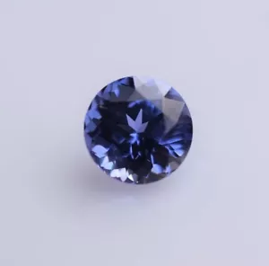 Pietra preziosa sfusa taglio tondo certificato zaffiro blu scuro naturale Kashmir 12,15 ct - Foto 1 di 4
