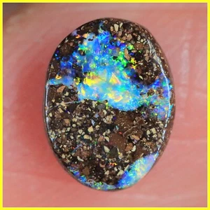 1 TCW MULTICOLOURED Natural AUSTRALIAN Boulder Opal Stone +VIDEO - Imagen 1 de 7
