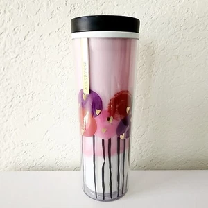 Starbucks Valentine 2017 Pink Balloon Heart Cold Cup Tumbler 16 oz - Picture 1 of 4