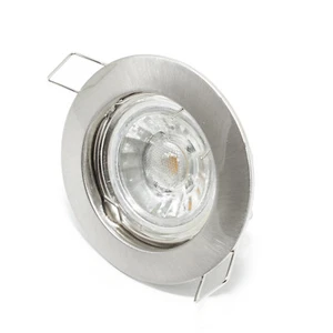 Faretto incasso tondo finitura silver foro 60mm lampada led gu10 5w 38 gradi LED - Foto 1 di 3