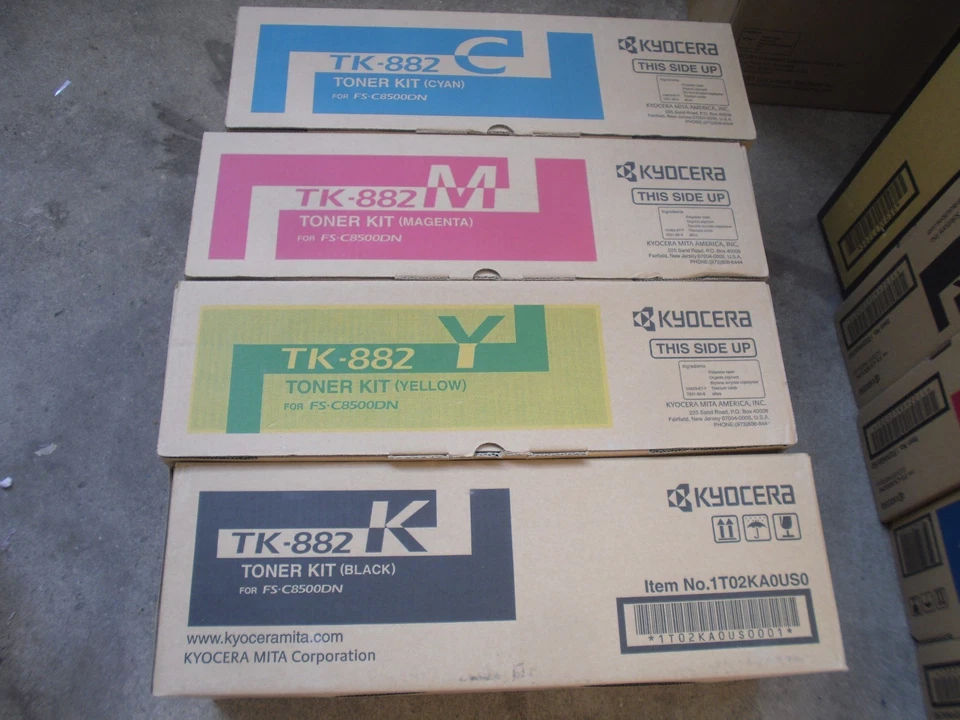4PK New Genuine Kyocera Mita FS-C8500 C8500DN Toner TK-882 TK882 TK-882K TK-882C - Image 1 of 1