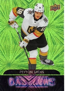 2020-21 UD Dazzlers Green #DZ97 Peyton Krebs - Picture 1 of 2