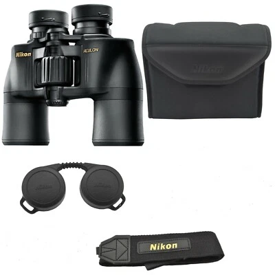 Nikon 8x42 Aculon A211 Binocular with Case (Black) ~ Refurbished by Nikon in Box - Image 1 of 3