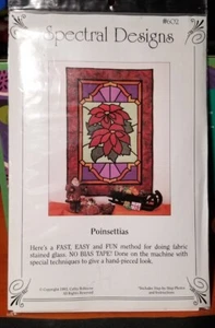 Spectral Designs Poinsettias Quilted Wall Hanging Pattern 25.5" x 37.375" NEW - Picture 1 of 2