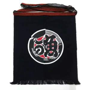 Japanese Graphic Print Blue Kanji Apron Restaurant Waiter Cook - Picture 1 of 7