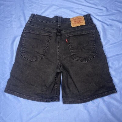 Pantalones Cortos de Jean Levi’s 505 / Talla 8 Mis / Relajados / Negros / Tiro Alto / De Colección Dic.00 Foto 1 de 4