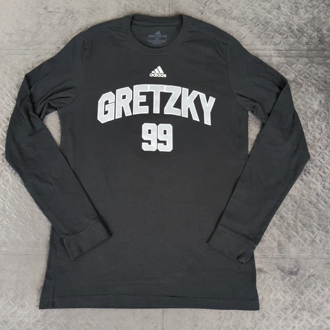Wayne Gretzky LA Kings Shirt Adidas Long Sleeve Black Men Small #99 Cover