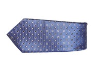 Nordstrom Men's Shop 100% Silk Tie Blue Silver Navy 57.5" L 3.5" W 3680
