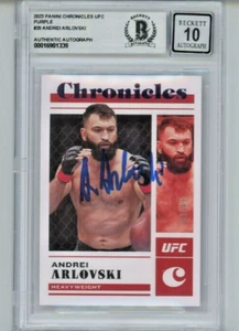 ANDREI ARLOVSKI AUTO 10 #/49 Blue BAS BGS 2023 Panini Chronicles UFC #20 On-Card - Picture 1 of 2