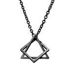 [dhjkjqsw-2] Men's Fashion Triangle Vintage Black Color Pendant Necklace For Me