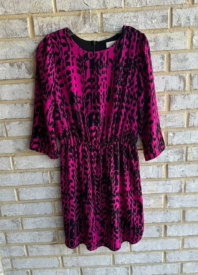 Vestidos para mujer Everly manga 3/4 abstractos rosa/negro talla L Foto 1 de 4