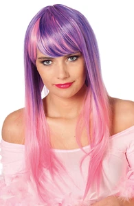 Langhaarperücke - violett-pink Damenperücke Cosplayperücke  - Bild 1 von 1