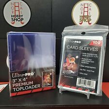 Ultra Pro 3X4 Premium Toploaders 35pt 1 Pack of 25 with Pack of 100 card sleeves