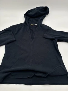 Max Studio Hoodie Women Large Blue Solid V-Neck..#15318 - Picture 1 of 6