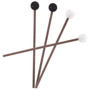 2 Paar Gummikopf Drumstick Percussion Instrument Drum Mallet Zungenstäbe - Bild 1 von 12