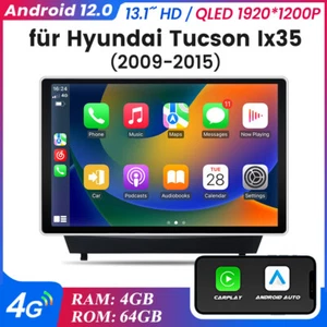 13.1'' Android 13 CARPLAY 4G WIFI 64 AUTORADIO Für Hyundai ix35 Tucson 2009-2015 - Bild 1 von 13