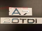 Chrome Abs A 7+2.0 Tdi Trunk Rear Number Letters Words Badge Emblem For Audi