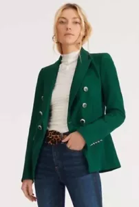 Veronica Beard Miller dicke Jacke grün Größe 4 zweireihiger Blazer 695 $ - Bild 1 von 11