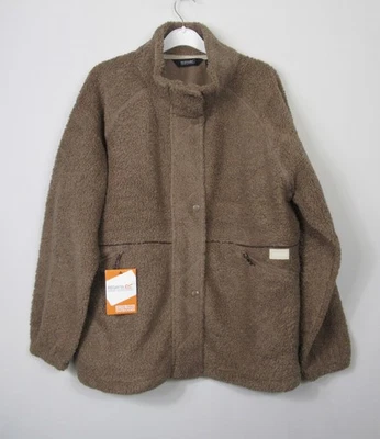 Chaqueta polar Regatta para mujer Emilica Borg cremallera completa marrón topo talla 16-20 Foto 1 de 4