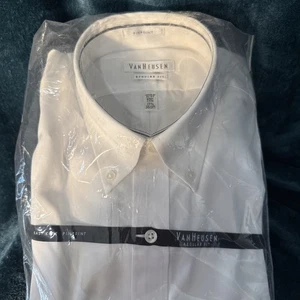 Van Husen Regular Fit Shirt 15 1/2 Shirt Men's White Long Sleeved NWT - Picture 1 of 6