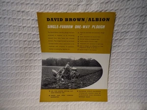 Vintage David Brown Albion Traktor Einfurchenpflug Werbung Prospekt Broschüre - Bild 1 von 3