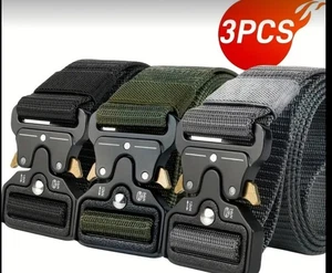 3 Hebillas de Liberación Rápida Militar Pantalón Cinturón Camuflaje Ejército Táctico Correas Nylon - Imagen 1 de 2