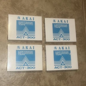 8 TRACK AKAI ACT-300 60 MINUTE BLANK 8 TRACK TAPE New Sealed Lot Of 4 - Picture 1 of 6