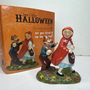 Department 56 Halloween Are You Afraid Big Bad Wolf Caperucita Roja Nieve 4025348 - Imagen 1 de 5